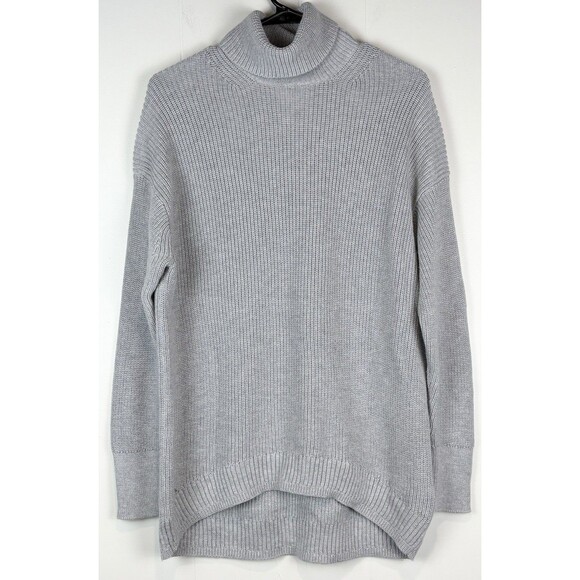 Sweaters - J Crew Women's Sweater Cashmere Cotton Grey Neutral Luxury Minimalist Sz Small